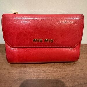 Miu Miu Red Leather Women's wallet
